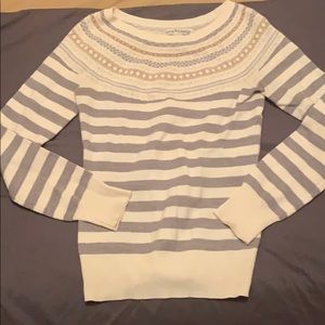Striped Grey and Off-white sweater